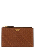 Prada Women's Leather Card Holder in Camel - view 1