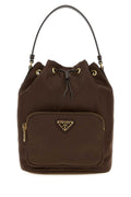 Prada Women's Nylon Bucket Bag in Brown - view 1
