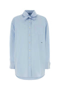 Prada Women's Cotton Bow Shirt in Light Blue - view 1
