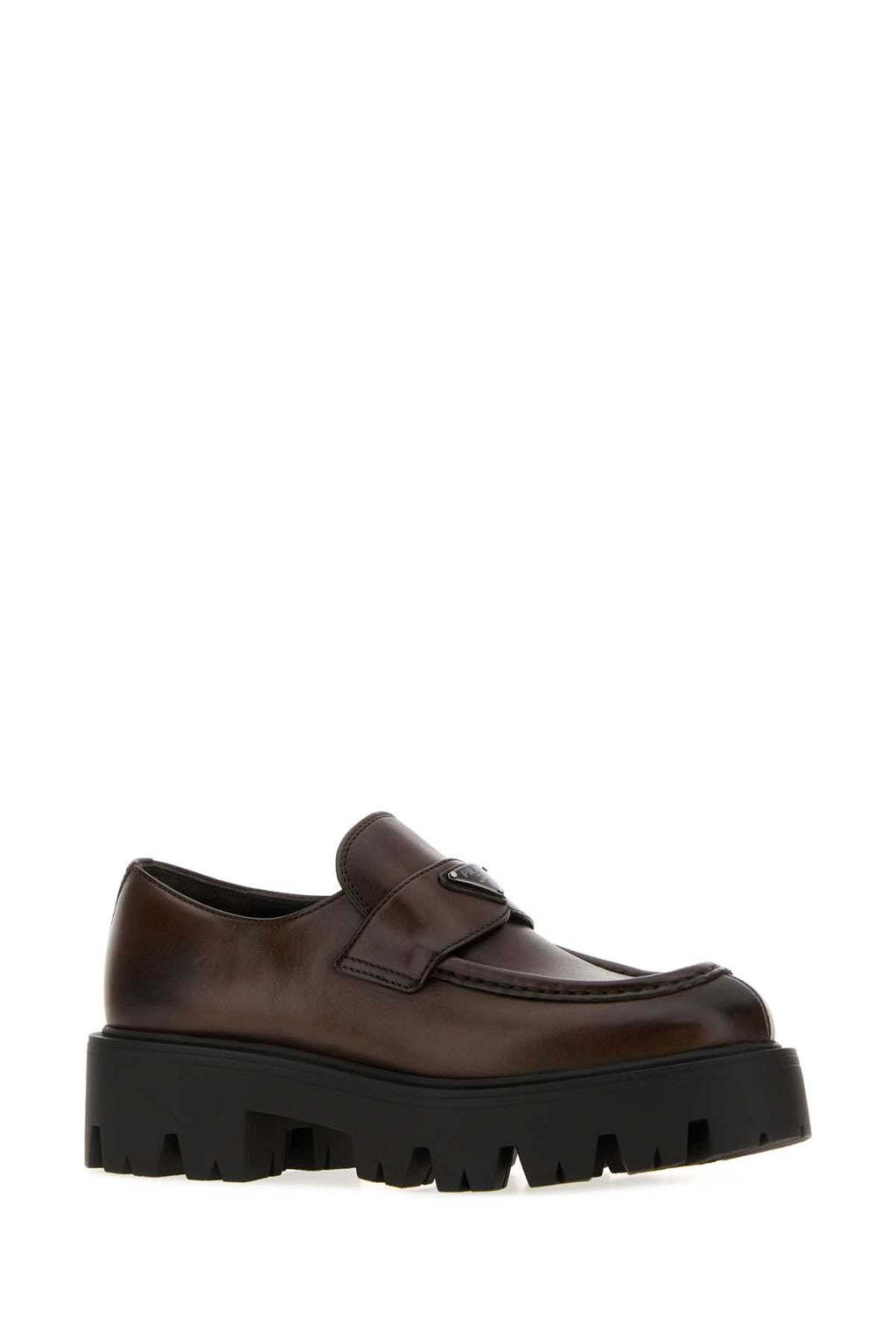 Prada Women's Leather Loafers in Brown - view 2