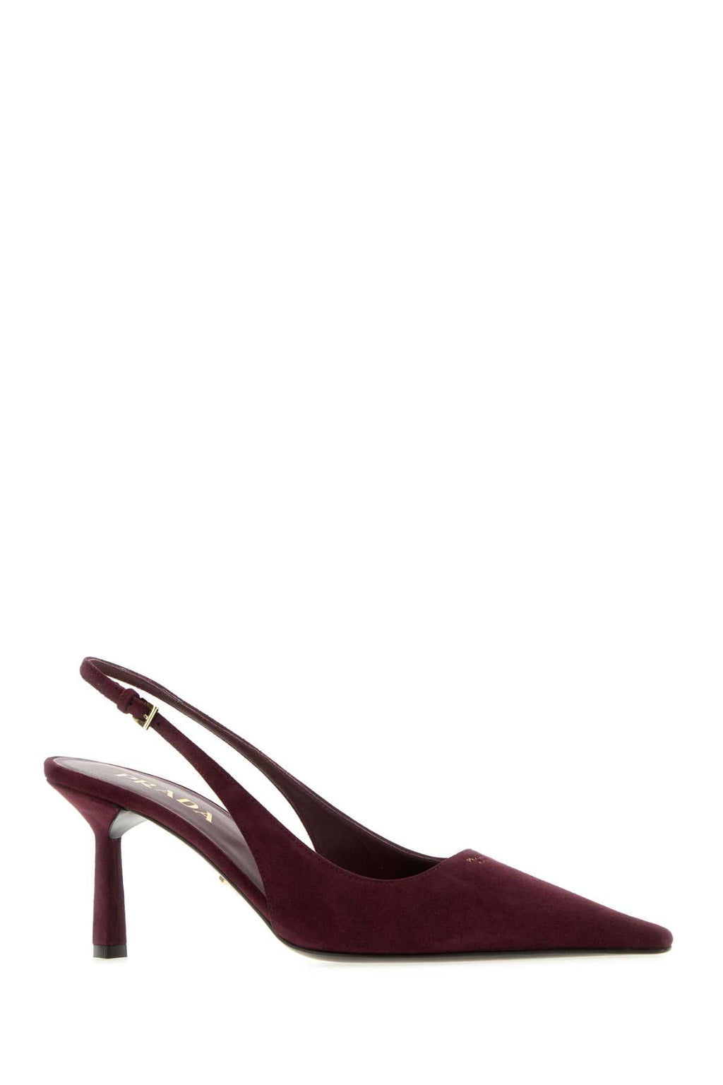 Prada Women's Suede Pumps in Burgundy - view 2