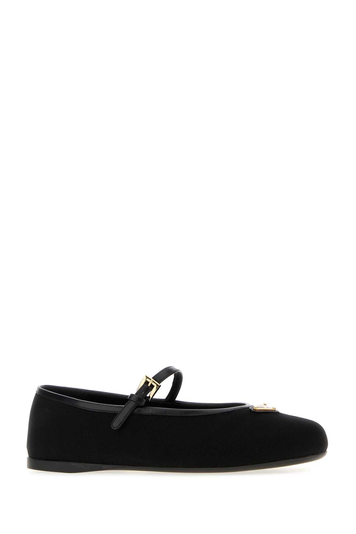 Prada Women's Fabric Ballet Flats in Black - view 2