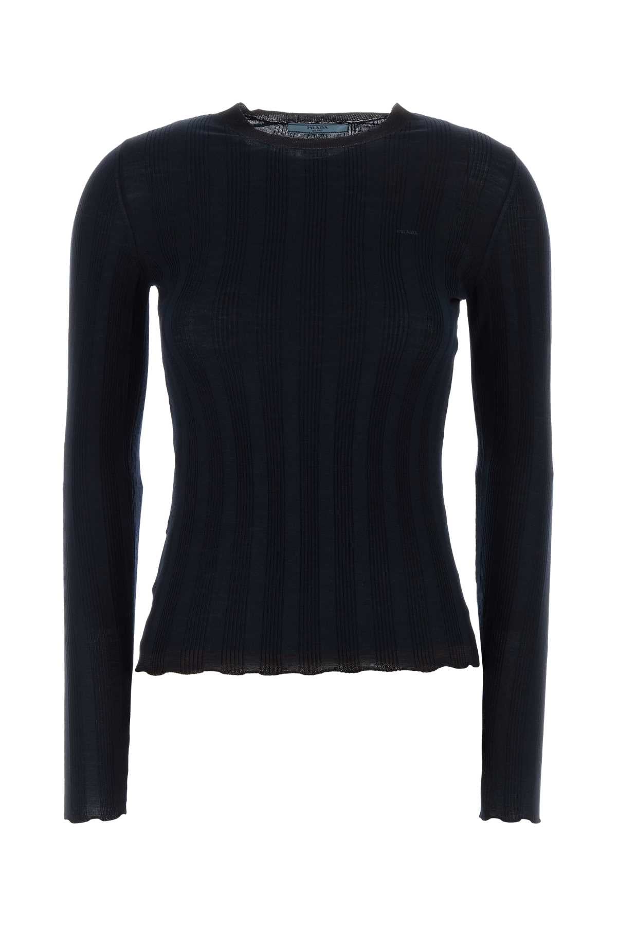 Prada Women's Wool Sweater in Navy - view 1