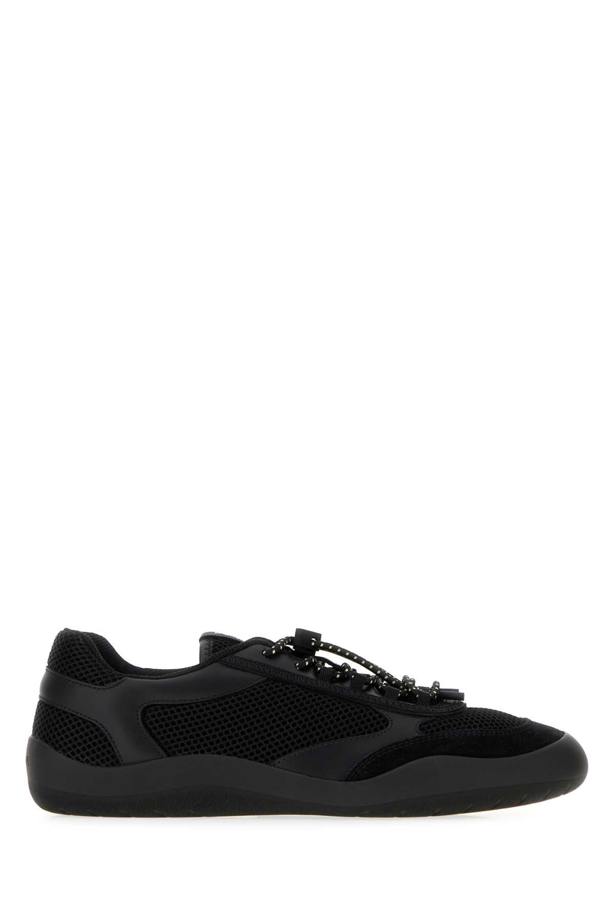 Prada Women's Suede Sneakers in Black - view 1