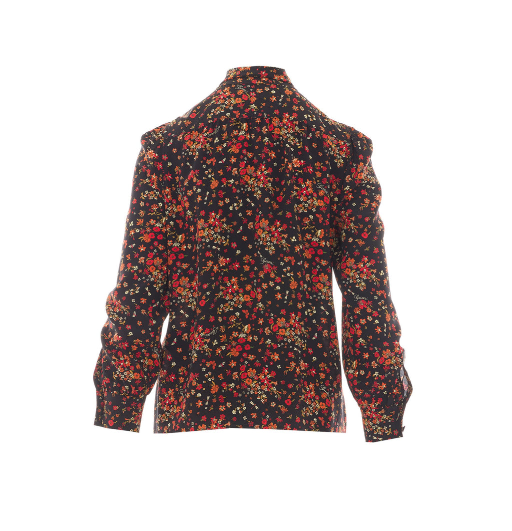 Gucci Women's Printed Gucci Silk Shirt in Multicolor - view 2