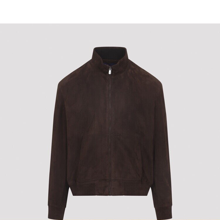 Ralph Lauren Men's Ralph Lauren Purple Label Leather Jacket in Brown