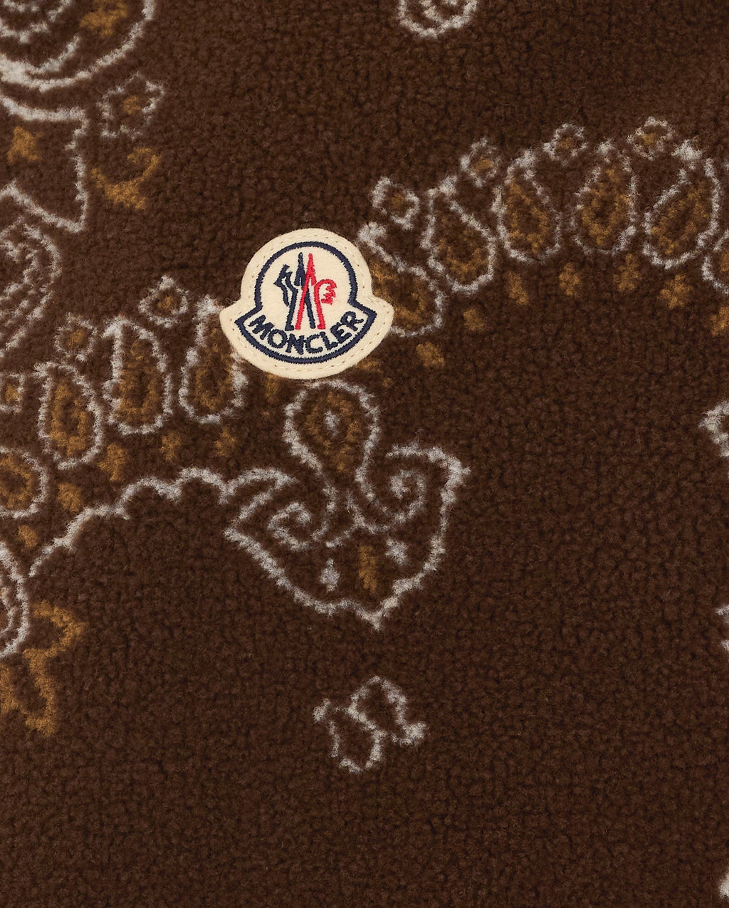 Moncler Men's Reversible Paisley Print Teddy in Brown - view 4
