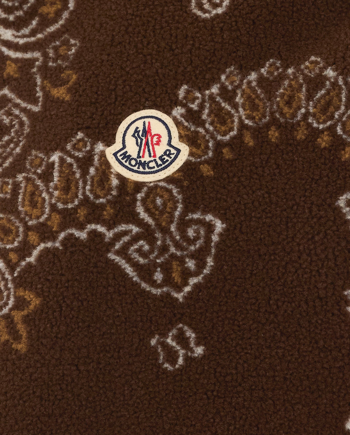 Moncler Men's Reversible Paisley Print Teddy in Brown - view 4