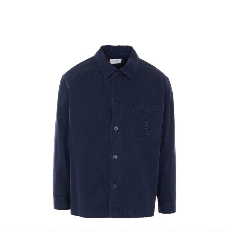 Saint Laurent Men's YSL Jacket in Blue