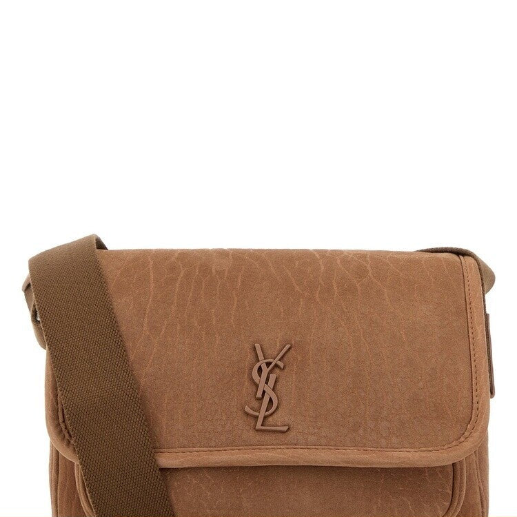 Saint Laurent Men's YSL Niki Small Bag in Brown