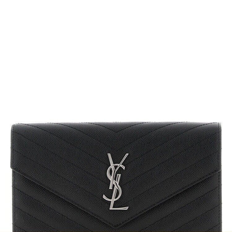Saint Laurent Women's YSL Envelope Mini Bag in Black