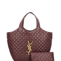 Saint Laurent Women's YSL Icare Bag in Burgundy
