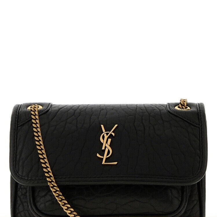 Saint Laurent Women's YSL Niki Mini Shoulder Bag in Black