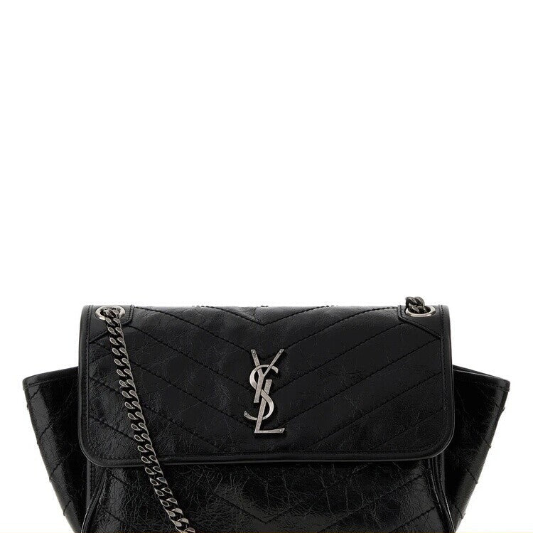 Saint Laurent Women's YSL Niki Tripouch Bag in Black