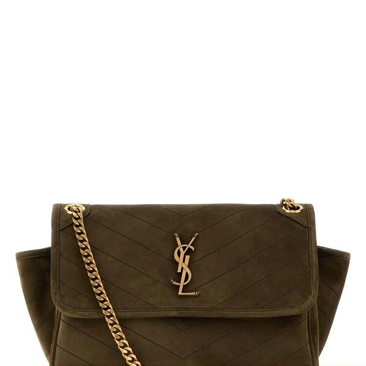 Saint Laurent Women's YSL Niki Tripouch Bag in Green