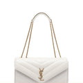 Saint Laurent YSL Loulou Medium Bag in White