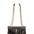 Saint Laurent YSL Loulou Puffer Mini Bag in Black