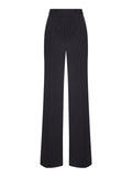Saint Laurent Women's Pinstriped Wool Trousers in Black - view 1