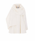 Alaia Women's Scarf Coat in White Wool - view 1
