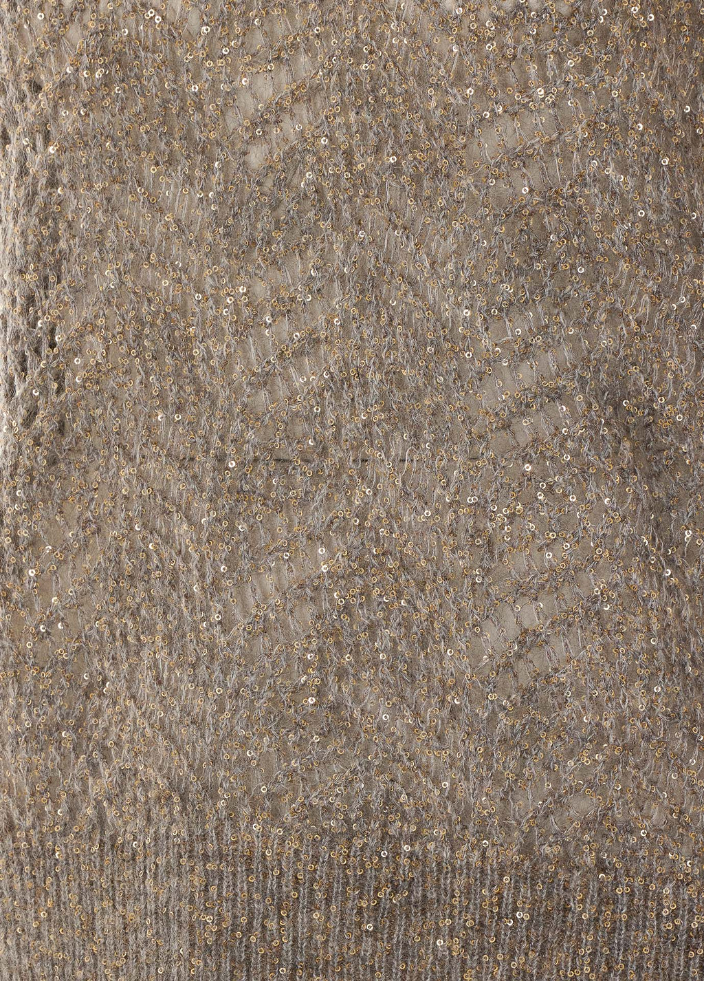 Brunello Cucinelli Women's Sequins Sweater in Grey Mohair - view 3