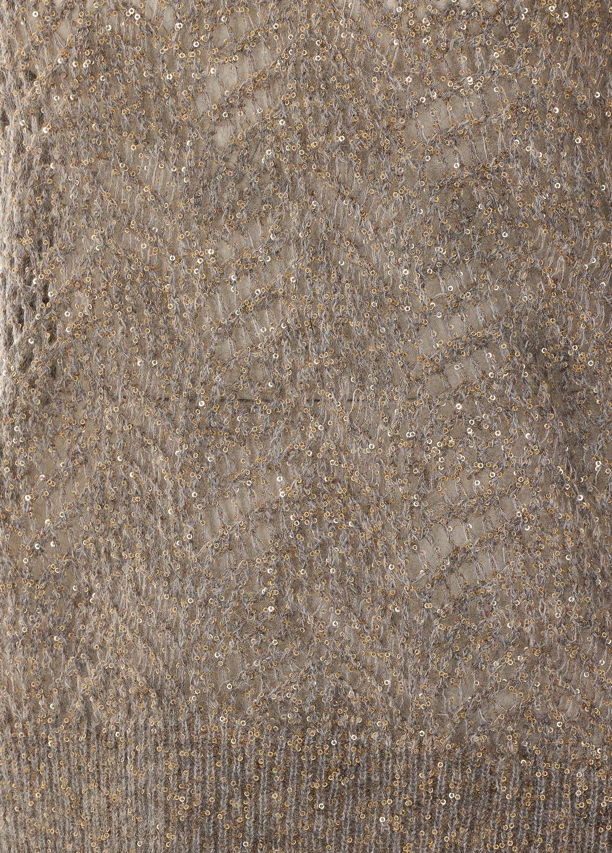 Brunello Cucinelli Women's Sequins Sweater in Grey Mohair - view 3