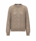 Brunello Cucinelli Women's Sequins Sweater in Grey Mohair - view 1