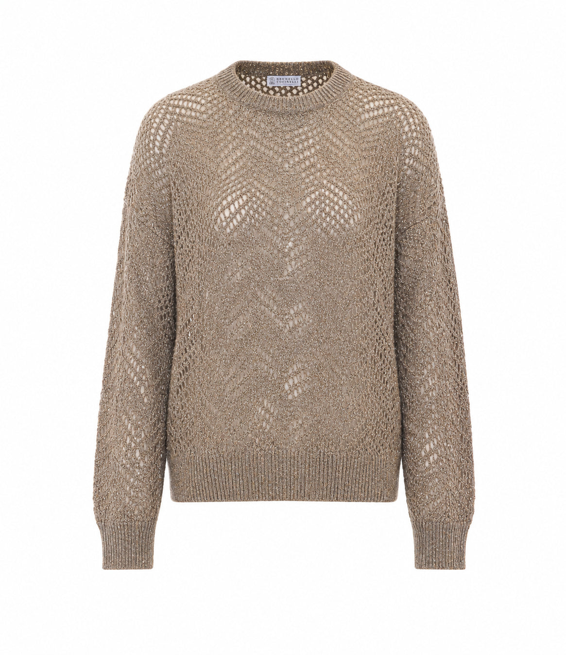 Brunello Cucinelli Women's Sequins Sweater in Grey Mohair - view 1