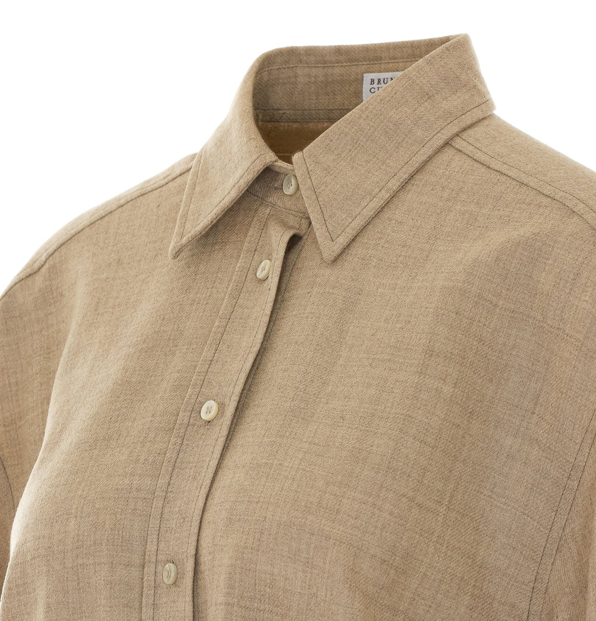 Brunello Cucinelli Women's Shirt in Beige Wool - view 3