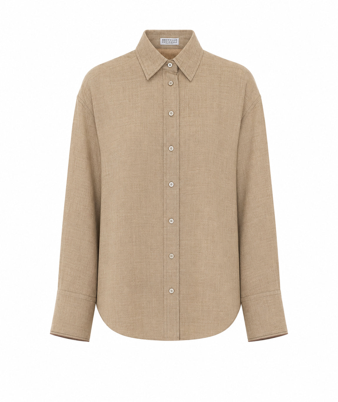 Brunello Cucinelli Women's Shirt in Beige Wool - view 1