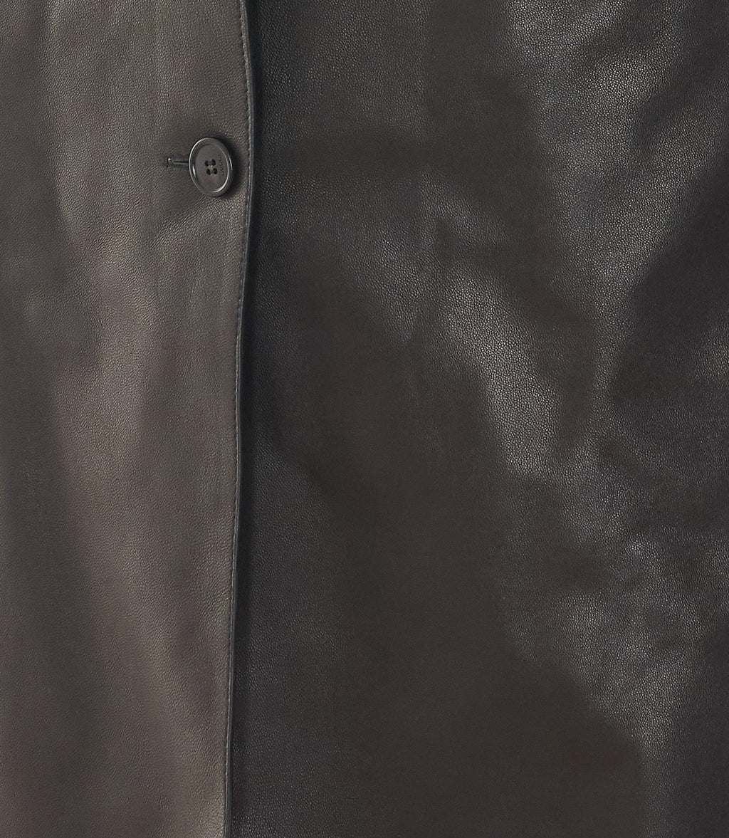 Gucci Women's Soft Leather Coat in Black - view 3