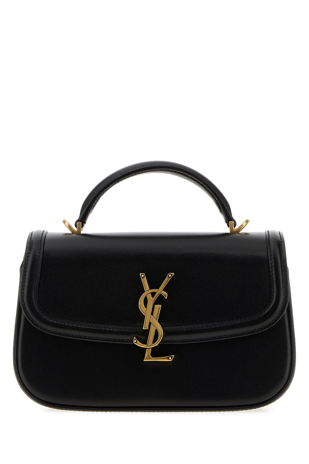 Saint Laurent Women's Mini Solferino Leather Handbag in Black