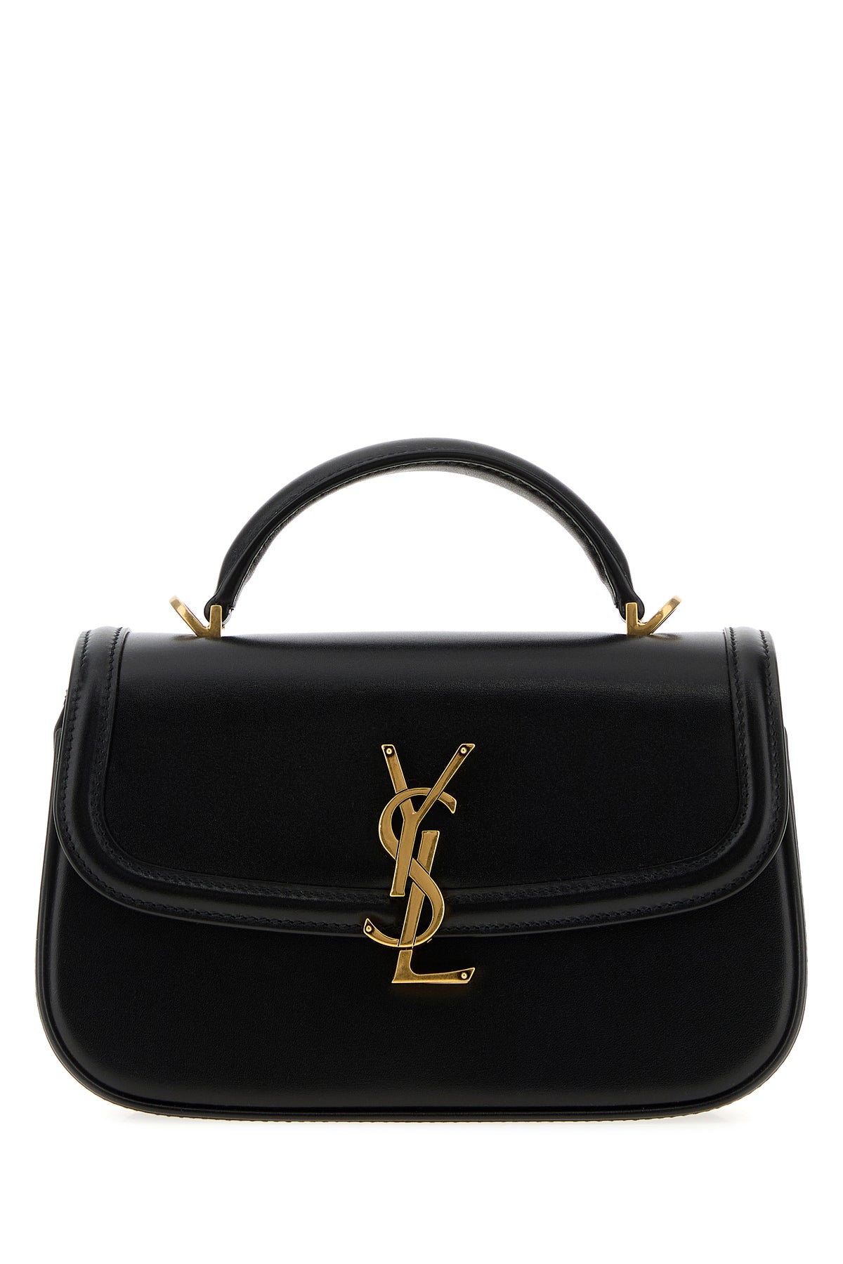 Saint Laurent Women's Mini Solferino Leather Handbag in Black