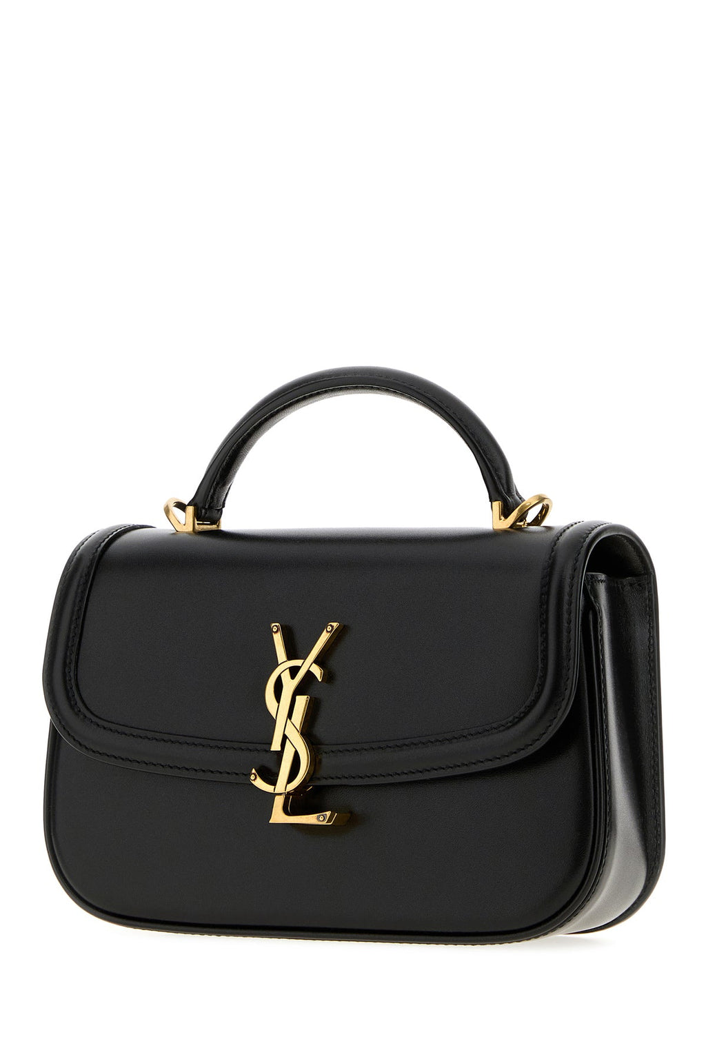 Saint Laurent Women's Mini Solferino Leather Handbag in Black