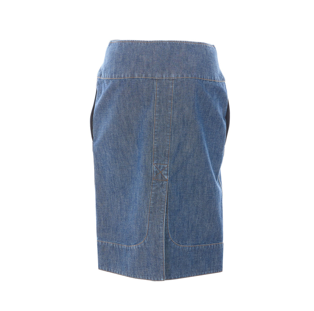 Fendi Women's Straight Midi Denim Skirt in Denim Cotton - view 2