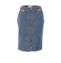 Fendi Women's Straight Midi Denim Skirt in Denim Cotton - view 1