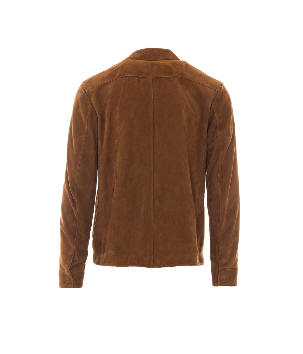 Tom Ford Men's Suede Jacket in Brown Cotton - view 2