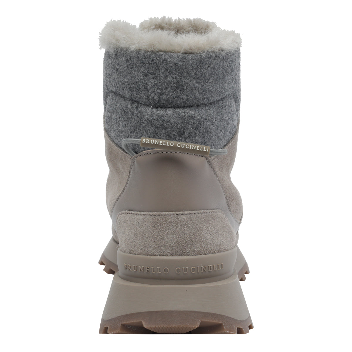 Brunello Cucinelli Women's Suede, Knit in Grey - view 4