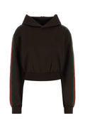 Gucci Women's Stretch Jersey Sweatshirt in Dark Brown