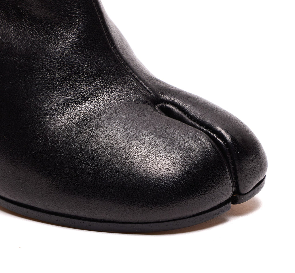 Maison Margiela Women's Tabi Booties in Black Leather - view 2