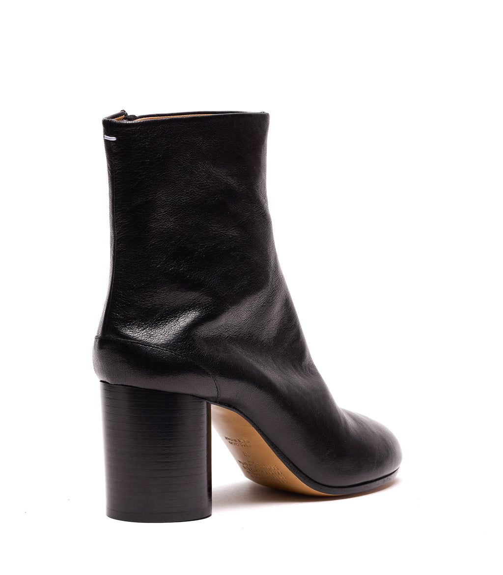 Maison Margiela Women's Tabi Booties in Black Leather - view 3