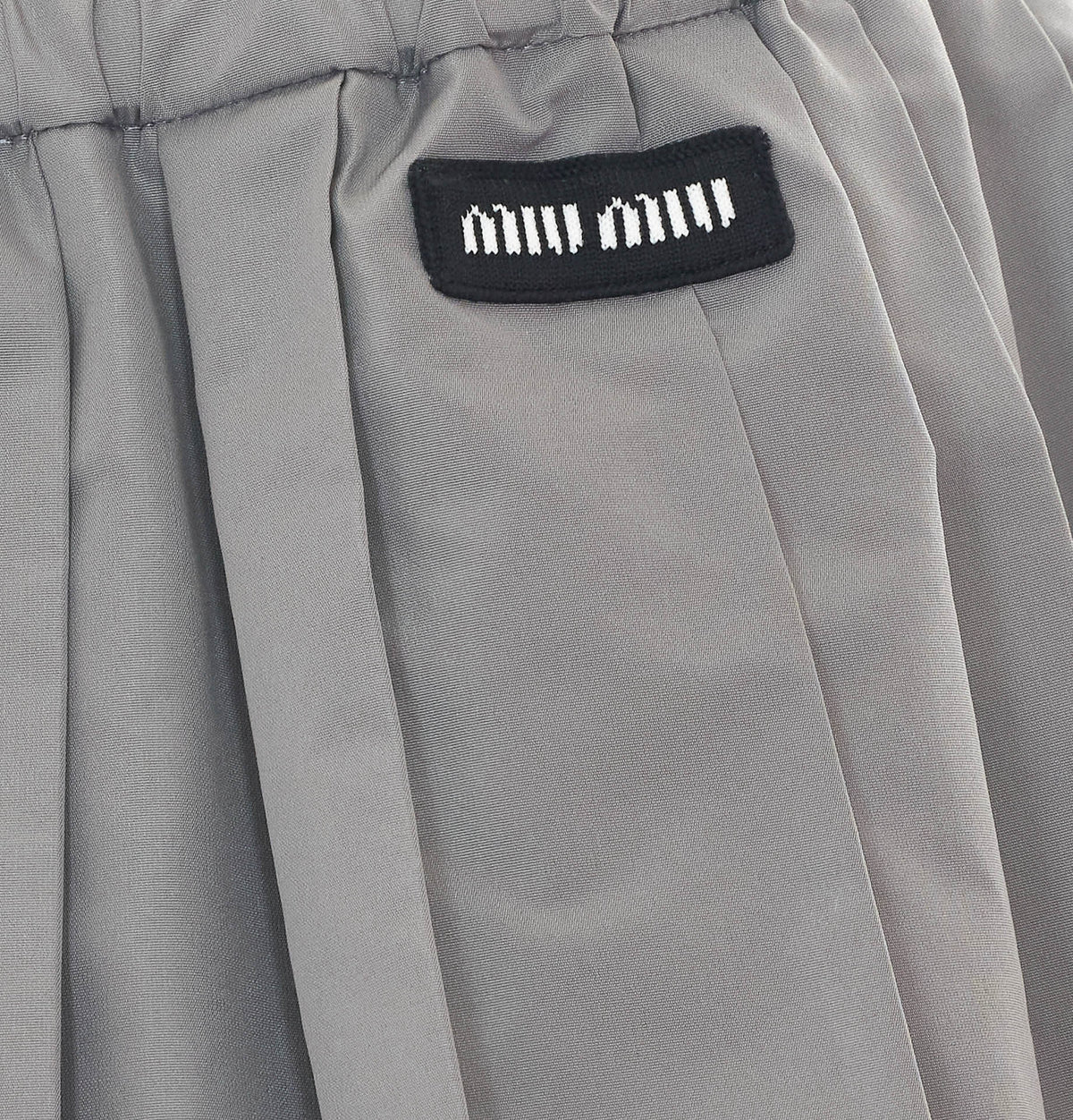 Miu Miu Women's Technical Fabric Mini Skirt in Grey - view 3