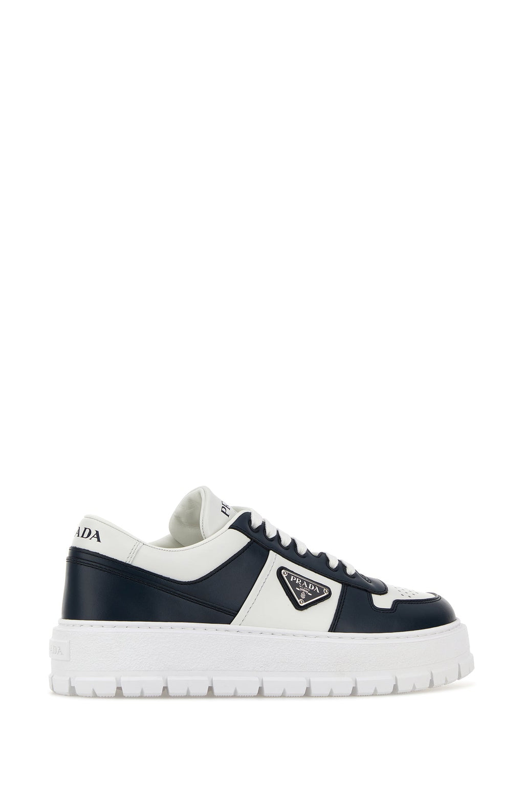 Prada Men's Leather Sneakers in White/Blue - view 3
