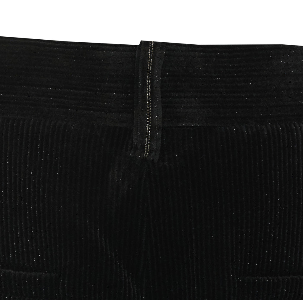 Brunello Cucinelli Women's Velvet Pants in Black Polyester - view 3