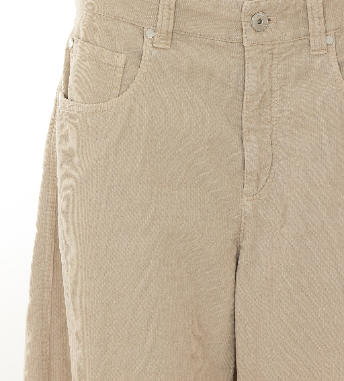 Brunello Cucinelli Women's Velvet Pants in Beige Cotton - view 4