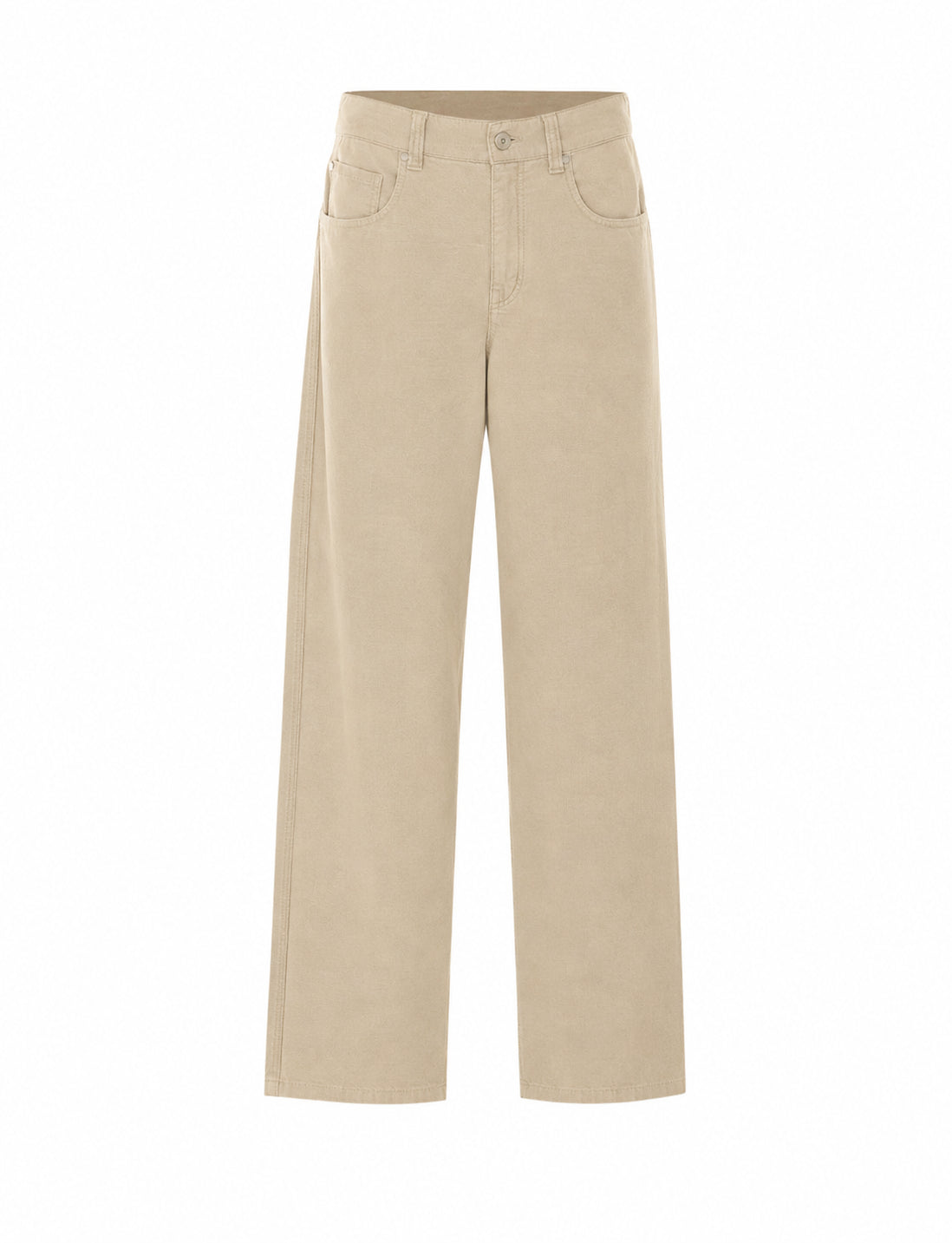 Brunello Cucinelli Women's Velvet Pants in Beige Cotton - view 1