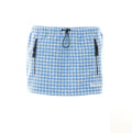 Miu Miu Women's Vichy Fleece Mini Skirt with Miu in Blue - view 1