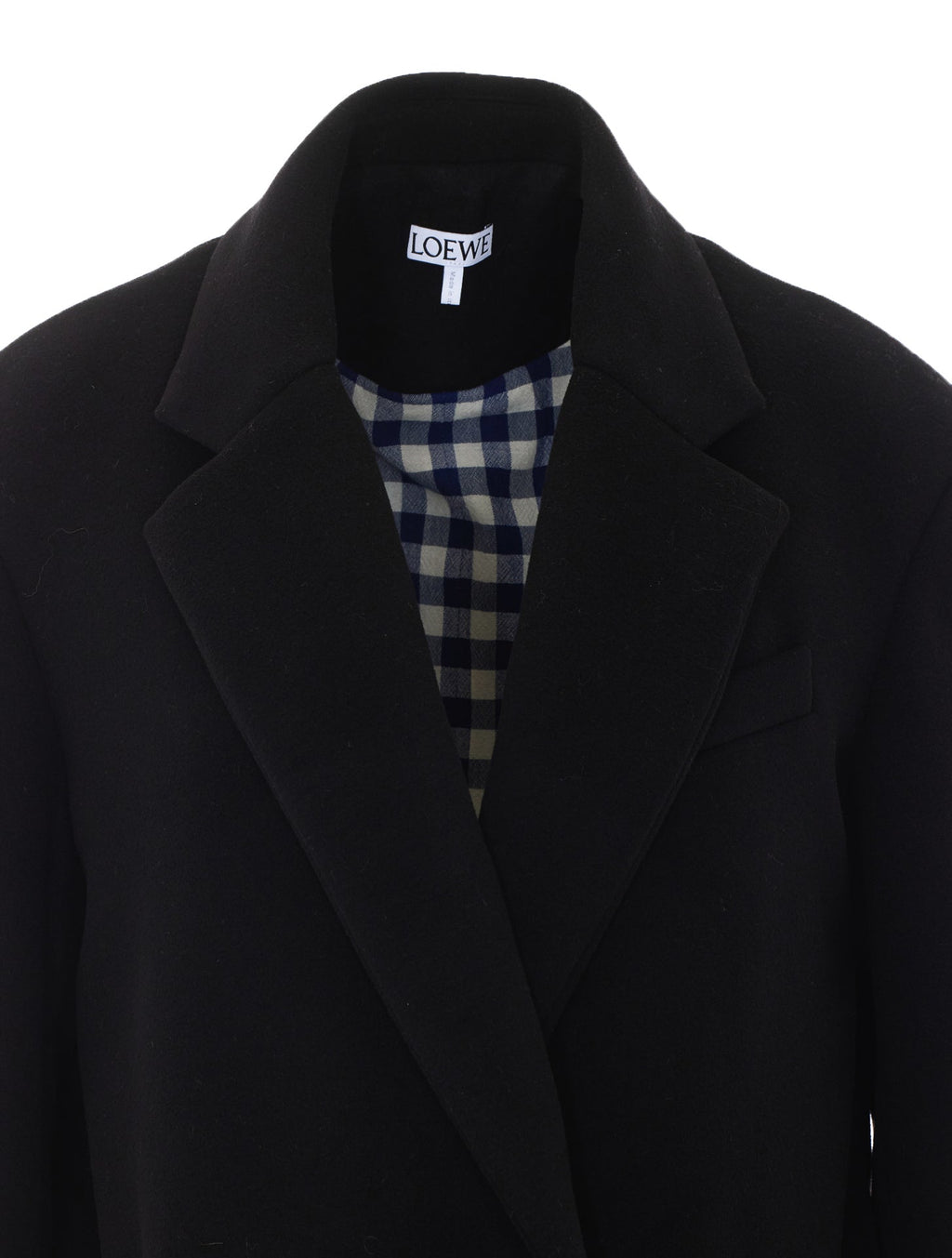 Loewe Women's Wool and Cashmere Coat in Blue - view 4