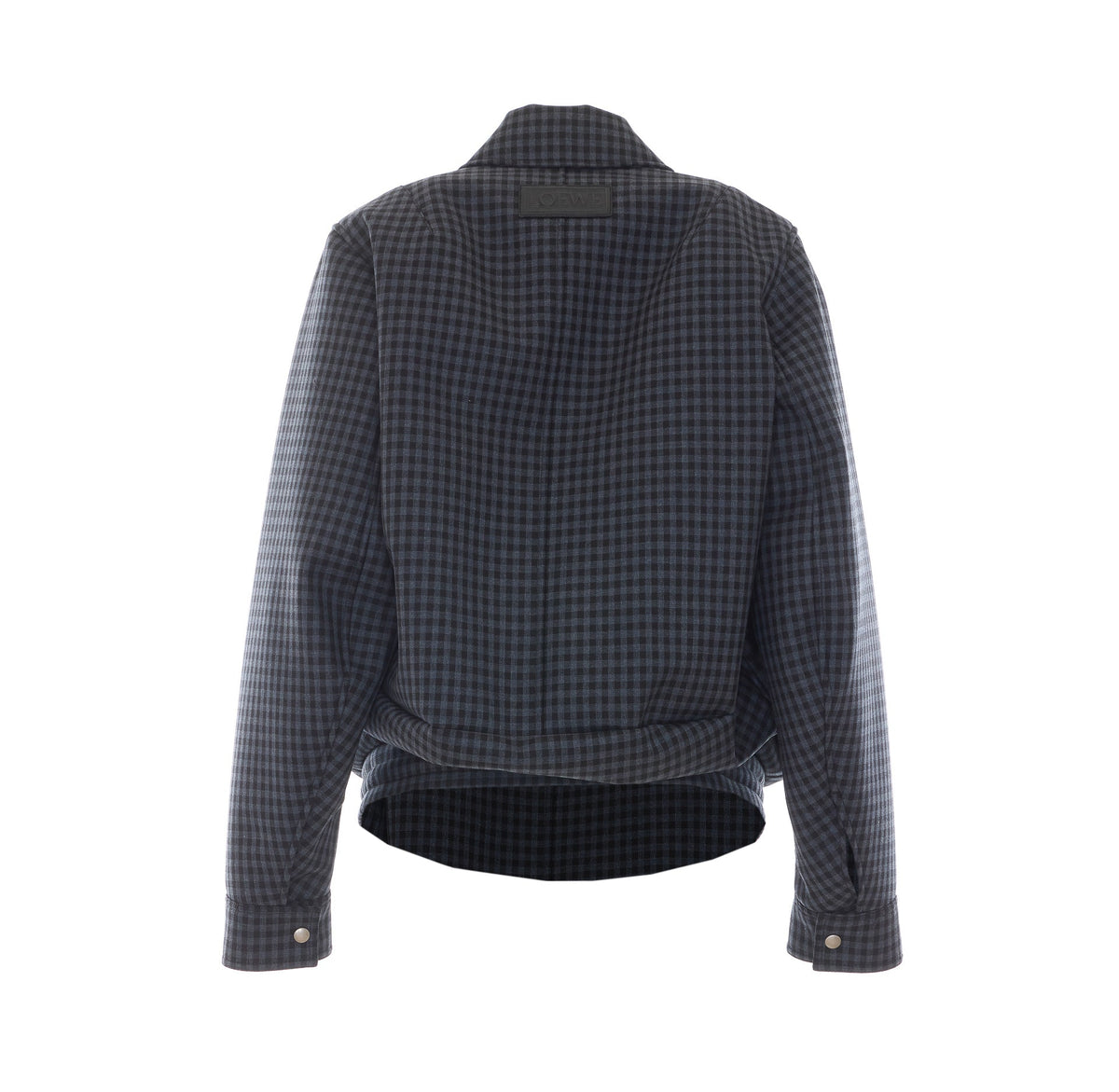 Loewe Women's Wool Drawstring Jacket with Loewe in Blue - view 3