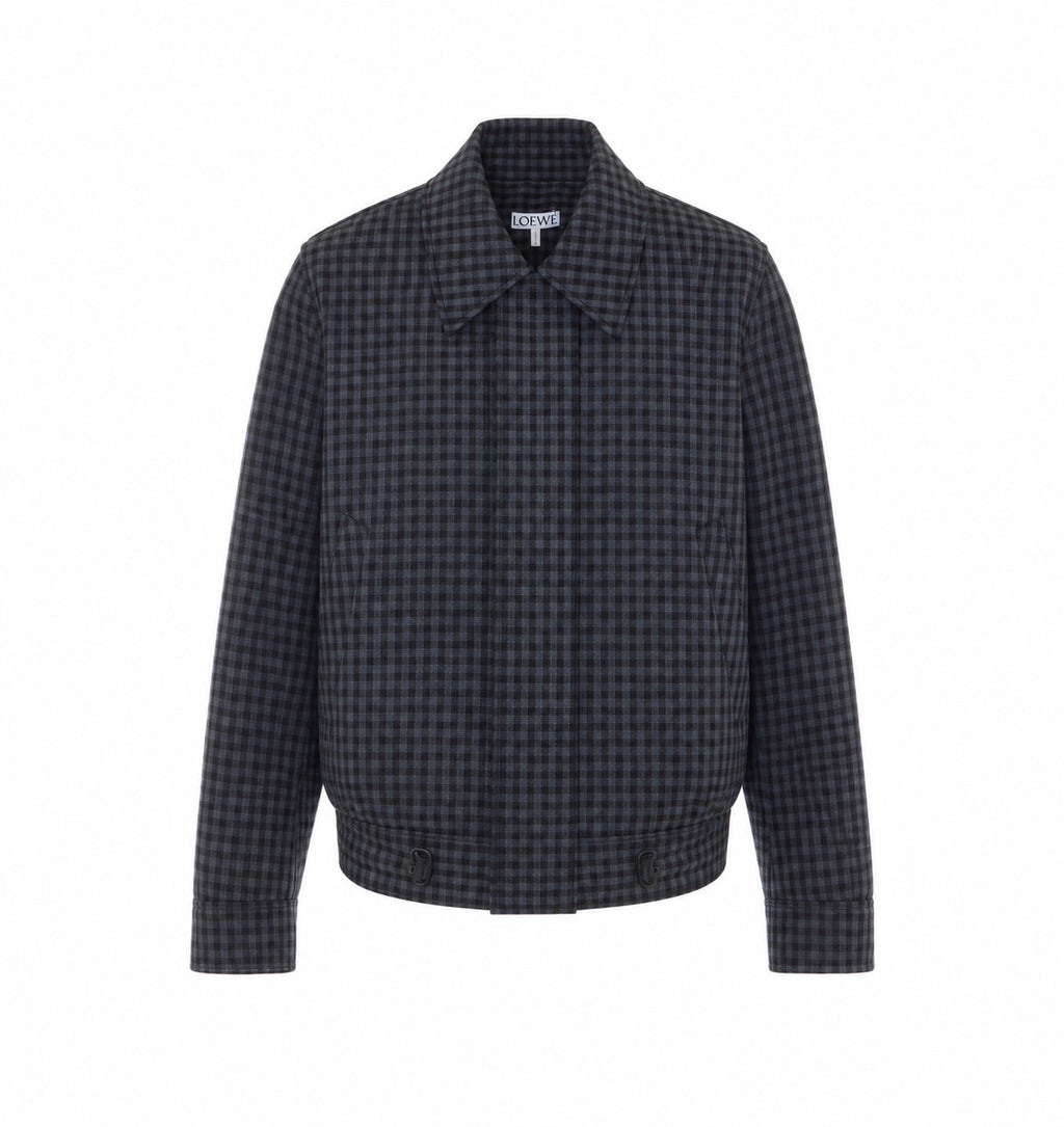 Loewe Women's Wool Drawstring Jacket with Loewe in Blue - view 1