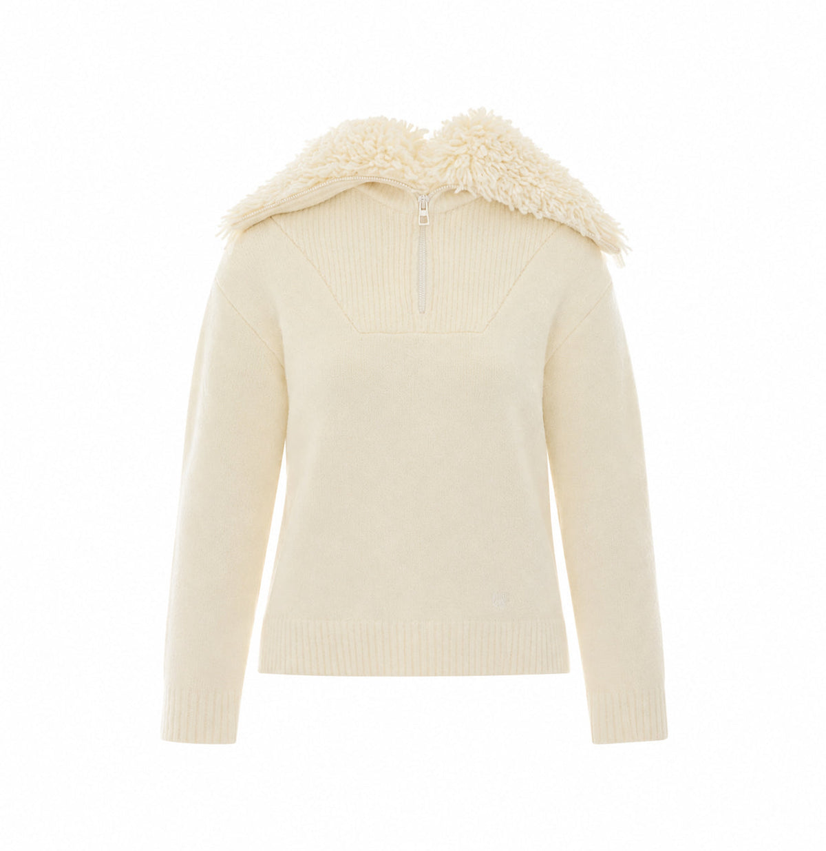 Loewe Women's Zip-Up Sweater in Ecru - view 1